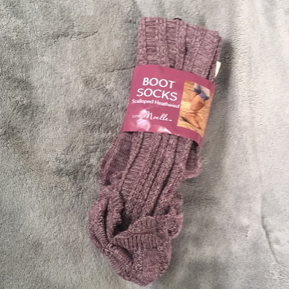 Boot Socks, scalloped & heathered. Open to offers!